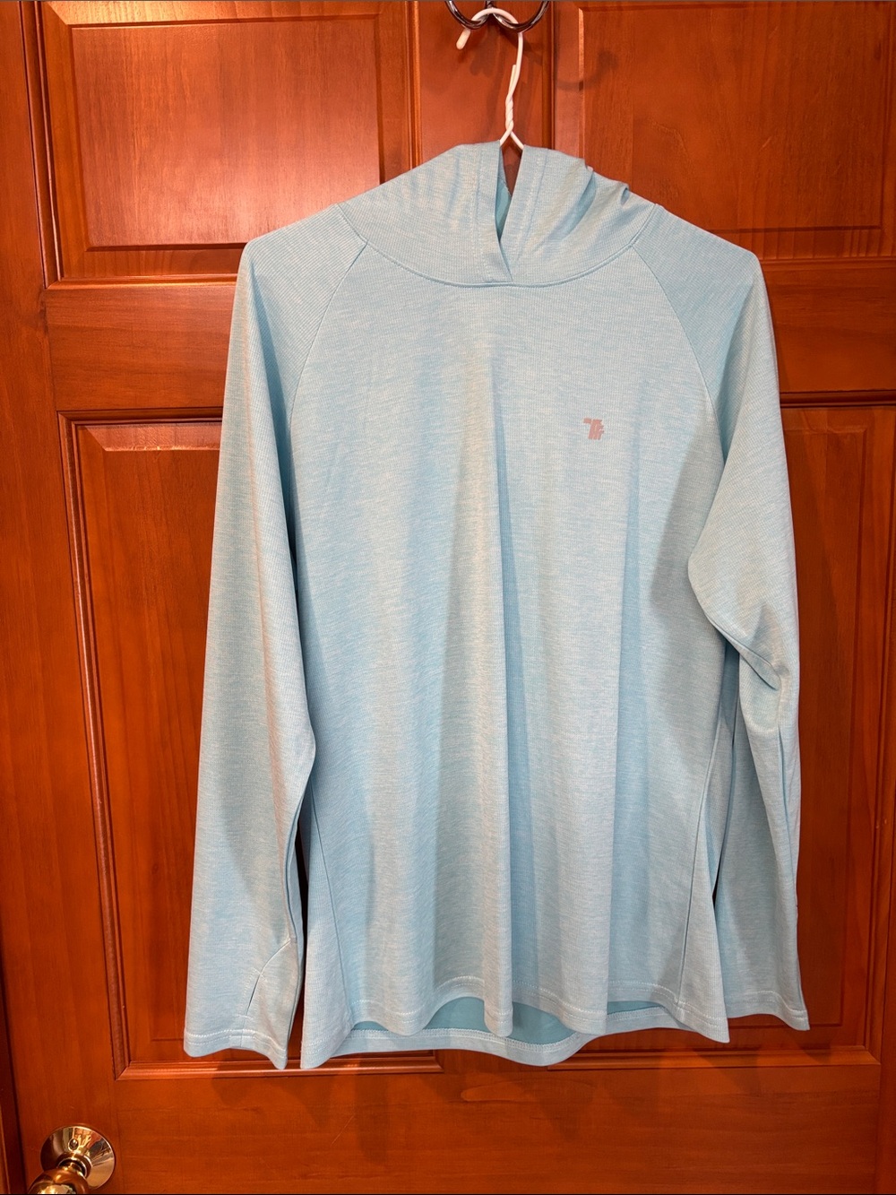 Light Blue Women’s Hooded Long-Sleeve Shirt